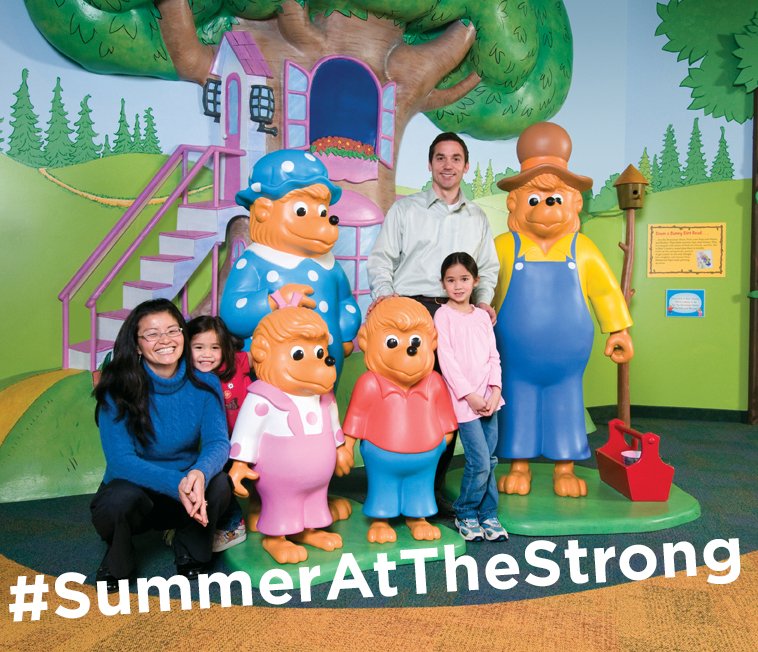 museumofplay's tweet photo. The Strong welcomes guests from both near and far! Share your museum photos and tell us where you are visiting from. Use #SummerAtTheStrong to be entered to win a museum T-shirt. Winner selected at random. https://t.co/toyYV9Abf5
