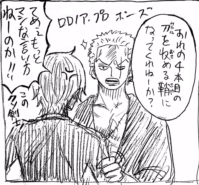 剣士的には最高の口説き文句のつもりだった?(ゾロサン) 