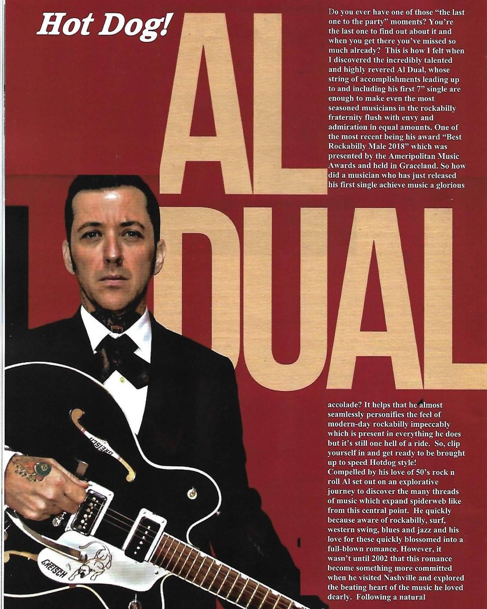 Al_Dual's tweet photo. Fantastic review in Uk Rock &amp; Roll Magazine. ( Sept 2018 ).                                      #aldual #eltororecords #leepowell #gretsch #gretschguitars #guitarporn #motorkultureclothing #creeperscustom #rockabilly #ameripolitanwinner https://t.co/sctUg1jsoT