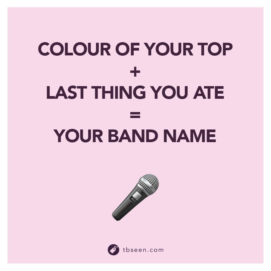 tbseen's tweet image. Ours is Stripey Cornflakes 😂 - what's yours? #bandname #whatsyours #tuesdayfun