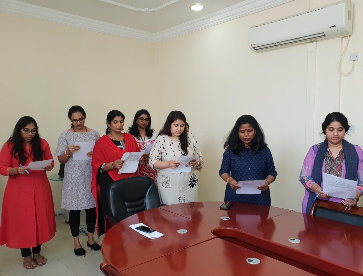 Ambassador administered pledge to the officials (20th August), on the occasion of "Sadbhavana Diwas" to commemorate the birth anniversary of former Prime Minister Late Shri Rajiv Gandhi.