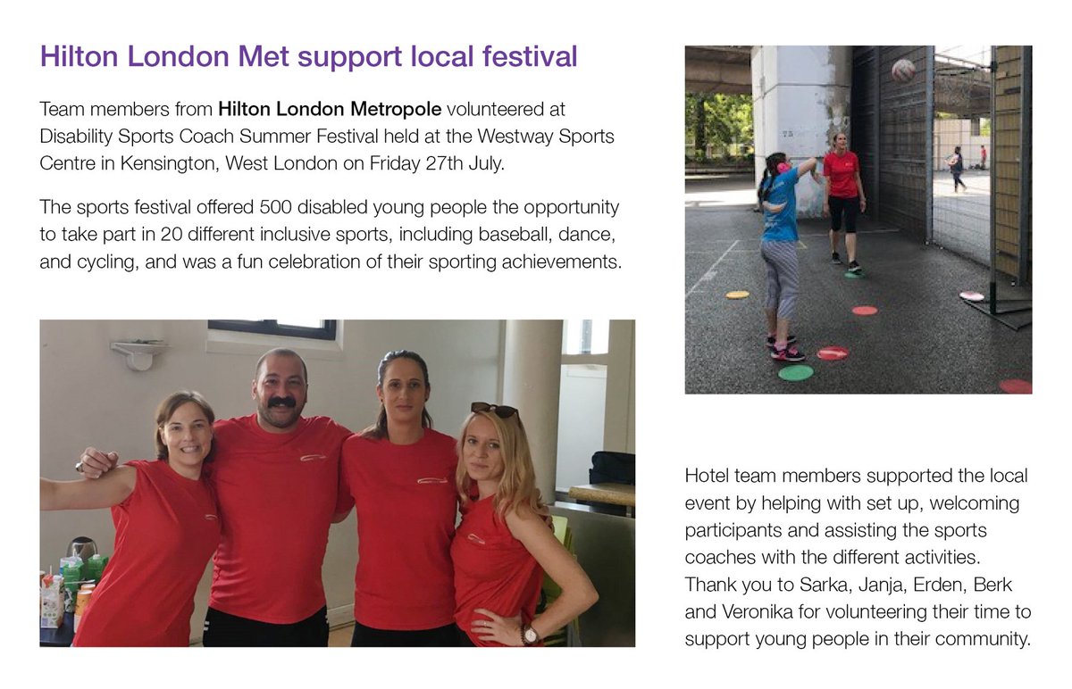 Dm Thomas Foundation Thank You To The Team Hiltonlondonmet For Volunteering Dsc 13 Summer Festival Westwaysports In West London Where Over 500 Local Young People With Disabilities Were Able To Take