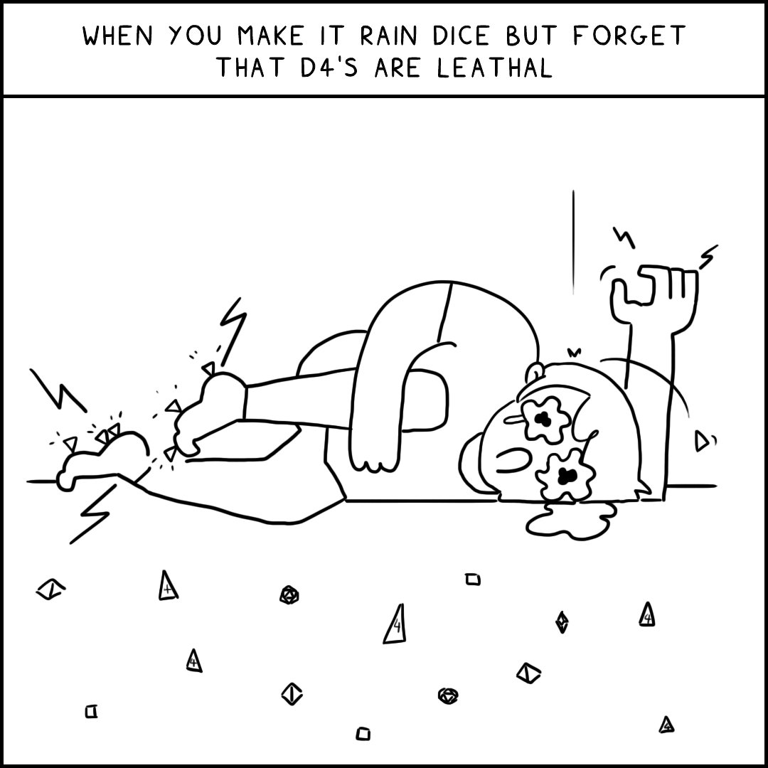DelvesDaily's tweet photo. I've made a mistaaake!
#dnd #dndart #artistsontwitter #dailyart #dice #ttrpg #dnd5e #rpproblems https://t.co/wkEIEX0zmB