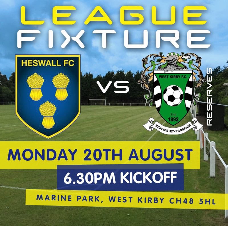 HeswallFC_'s tweet photo. First away game of the season for our first team tonight, we visit @WestKirbyFC res at Marine Park #derbyday #heswallfc #grassroots #supportlocal ⚽️ https://t.co/JgOfqKOtXR