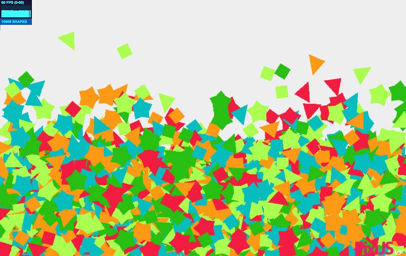 Doormat23's tweet image. #pixijs v5 graphics are at least 7x faster to render than v4! whoop! #webgl #latenightcoding