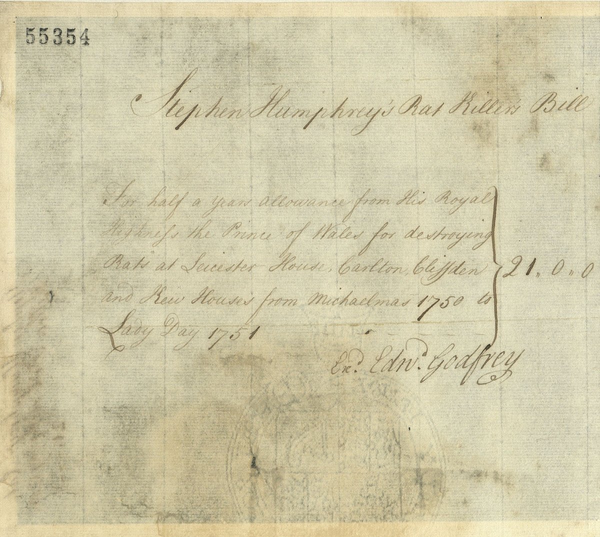 GeorgianPapers's tweet photo. In 1751, Stephen Humphrey was paid £21 for 3 months work (nearly £2500 in today's money!)...for killing rats #timeforacareerchange #GeorgianPapers https://t.co/yGGqM7DNoD