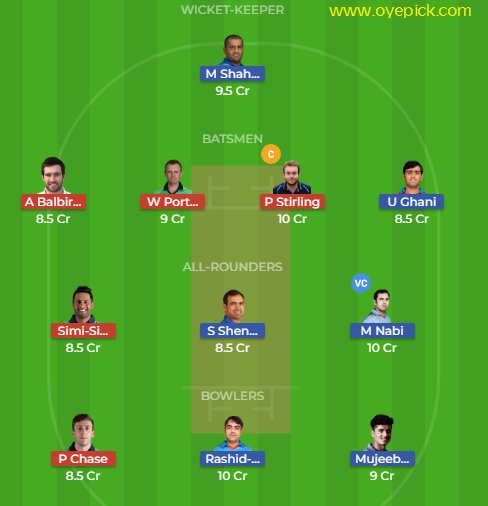 oyepick's tweet photo. Ireland vs Afghanistan, 1st T20I, Dream11 Team
Join Telegram - https://t.co/HQ6fwGzTQM
#IREvAFGH #AFGHvIRE #KPL #CPL https://t.co/3B7qZBtcoM