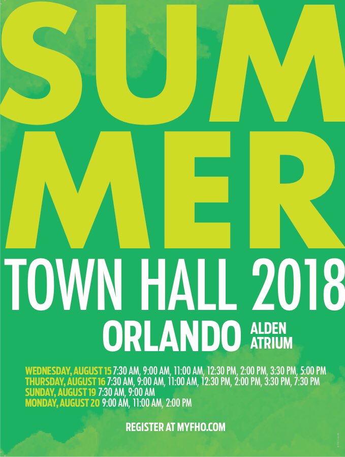 AdventHealthCFL's tweet photo. Today is the last day to catch a Town Hall session! Join us in the Alden Atrium at 9am, 11am and 2pm! https://t.co/51USoMqRLC