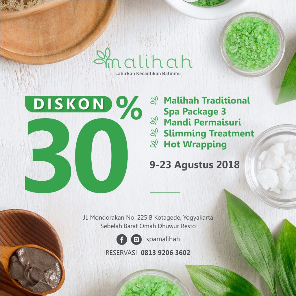 event_Jog's tweet photo. Yuk mumpung musim liburan!
@spamalihah lagi diskon nih, ga ada salahnya kasih hadiah buat diri sendiri 😊 relaksasi spa dengan bahan alami #halalspa #spajogja https://t.co/TRZO2XHWFG