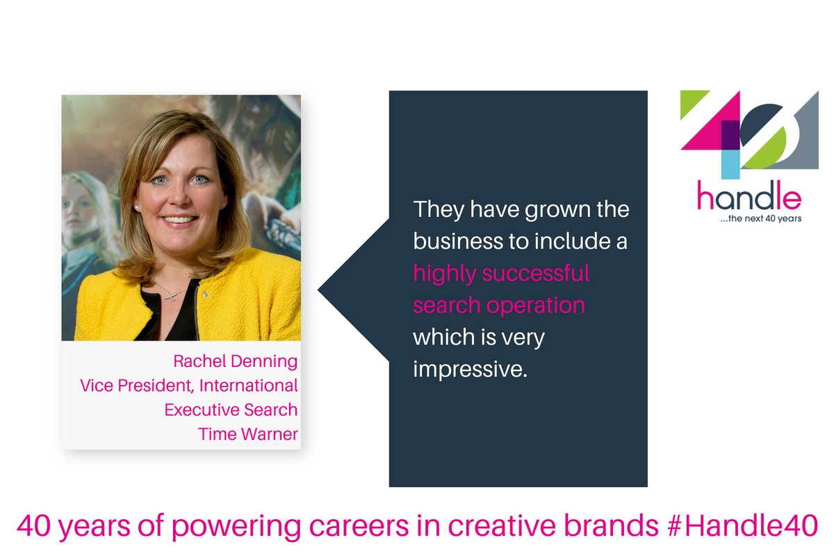HandleRecruit's tweet photo. For 40 years we’ve been passionate about placing exceptional people in their perfect role, but it doesn't stop there! We began working with Rachel Denning 18 years ago.  Hear her story https://t.co/bUuEJtEZWw #Handle40 #recruitment #creativeindustries #Careers #Creaivejobs https://t.co/ESpd1hPtGX