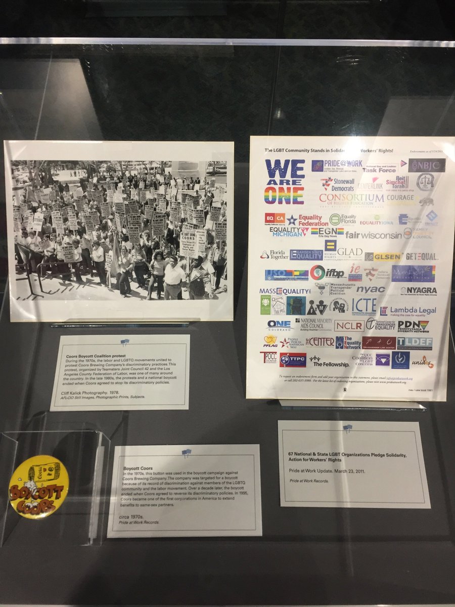UAW_Archivist's tweet photo. Lucky to receive a special tour of the #UMDLabor exhibit at the @HornbakeLibrary. An amazing look at the labor movment's role in social movements (like civil rights &amp; immigration rights), using the #AFLCIO archives. https://t.co/OoD5eiE0tQ