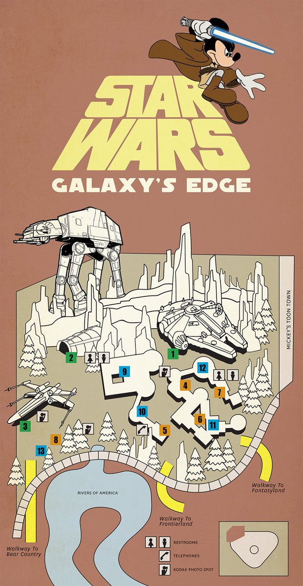 Cartarsauce's tweet image. So I was flipping thru an old 1986 park map and noticed there was a page stuck that I never noticed before, weird!