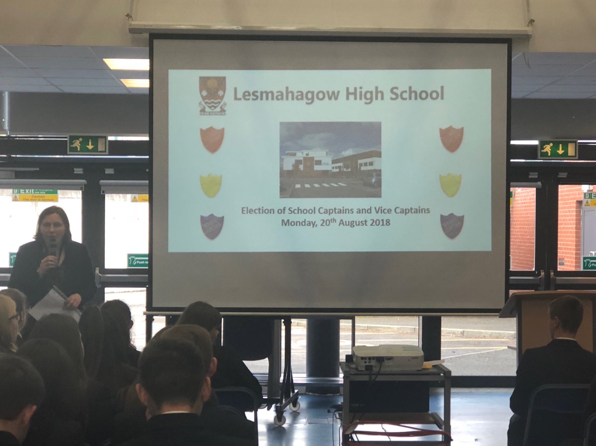 Our speeches are about to start from the nominations for School Captains and School Vice-Captains for Session 18-19. #TeamLesmahagow #TeamClydesdale #itsSLC