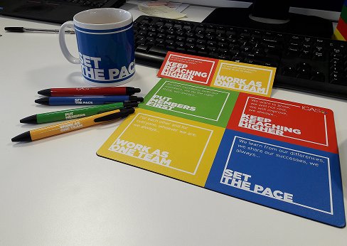 DavidMenziesCA's tweet photo. Nice surprise for a Monday morning. Desk rebranded with the new @ICASaccounting values. #putmembersfirst #keepreachinghigher #workasoneteam #setthepace https://t.co/axgOblC2HM