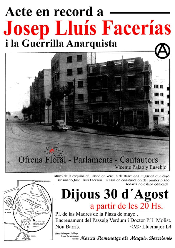 RadioBronka's tweet photo. 30 Agost 20h Acte en record de Josep Lluís Facerías i la Guerrilla anarquista  
https://t.co/jfQxrfDH8l https://t.co/0lwcTo4C0x