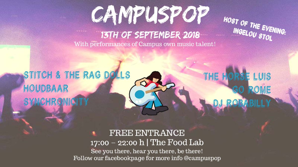 Did you block the evening of the 13th of September? <a href="/Campuspop/">campus pop</a> <a href="/hightechcampus/">High Tech Campus</a> #musicfestival #freeentrance #bethere