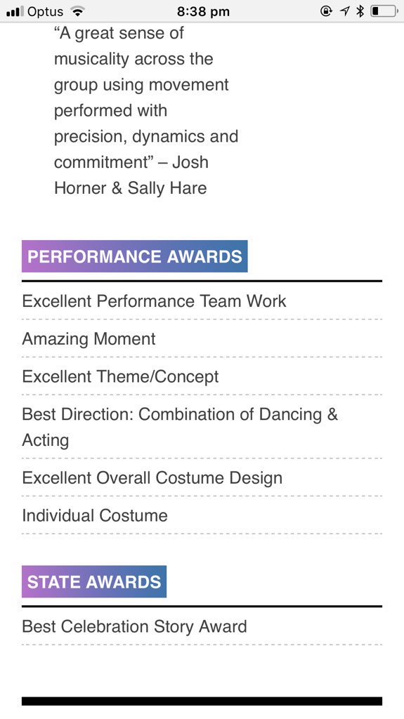 What a fantastic achievement by <a href="/IngleburnPs/">Ingleburn PS</a> Ss and Ts <a href="/Maree_E_C/">Maree</a> <a href="/KatieBest82/">Katie Watkins</a> ... A State Award at Wakakirri - for The Best Celebration Story. 
<a href="/_iEndo/">Karen Endicott</a> <a href="/mserafim1/">Maria Serafim</a> @jangreen31 @LynneIrvine14 <a href="/dizdarm/">Murat Dizdar</a> <a href="/mscott/">Mark Scott</a>