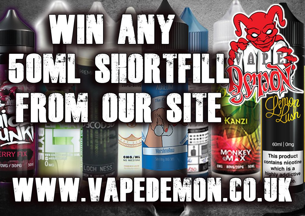 WE ARE BACK ONLINE PHEW WE'VE MISSED YOU ALL *WIN any 50ml short fill from our website vapedemon.co.uk  winner to be selected at random, + UK only please follow &amp; RT #vapefam don't forget to check the site, new products added all the time 😈