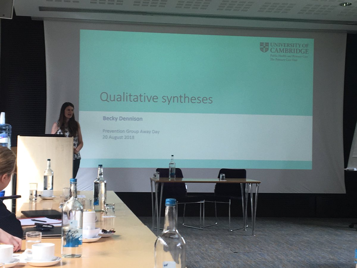 Becky Dennison presenting at the <a href="/PCU_Prevention/">PCU Prevention Group</a> Away Day 2018. 
Go, Becky! <a href="/MECCambridge/">Murray Edwards College</a>