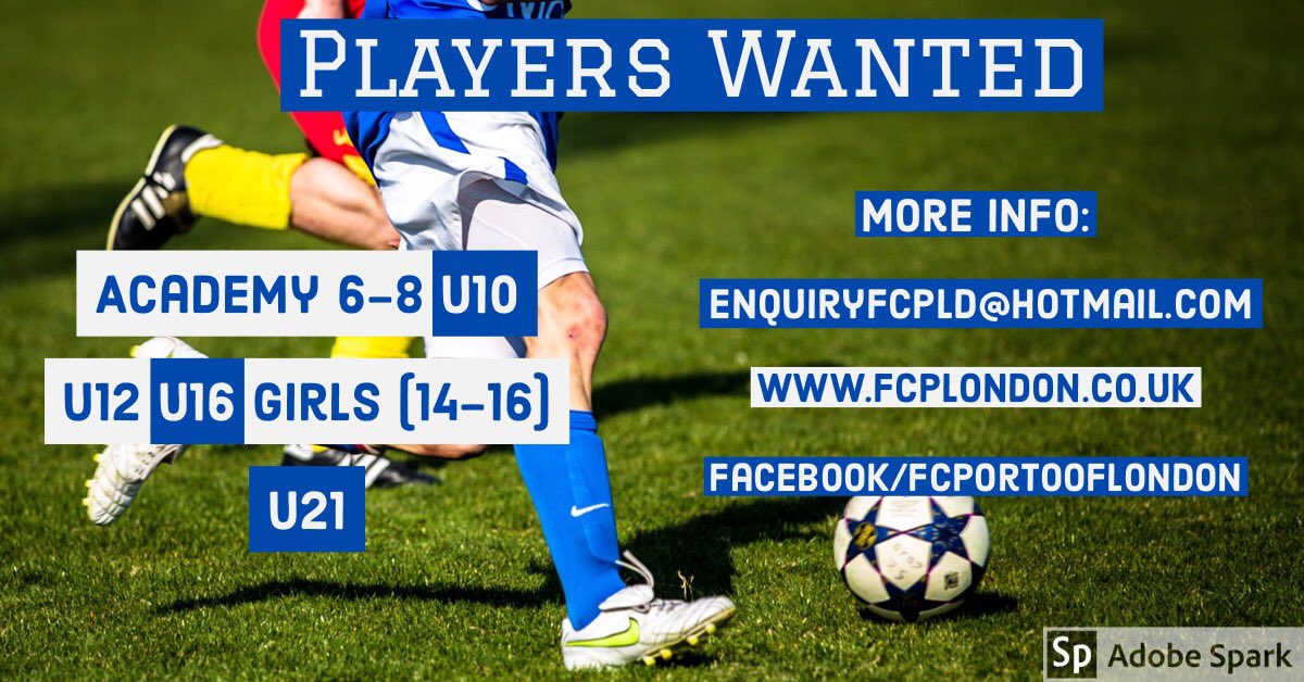 F.C. Porto of London (@fcplondondragon) on Twitter photo Still a chance to join our Youth teams including our new Girls team... Get in touch. <a href="/LondonSaturday/">London County Saturday Youth Football League</a> <a href="/LondonFA/">London Football</a> <a href="/LCSYFL_Girls/">LCSYFL_Girls</a> #football #london #playerswanted Still a chance to join our Youth teams including our new Girls team... Get in touch. <a href="/LondonSaturday/">London County Saturday Youth Football League</a> <a href="/LondonFA/">London Football</a> <a href="/LCSYFL_Girls/">LCSYFL_Girls</a> #football #london #playerswanted