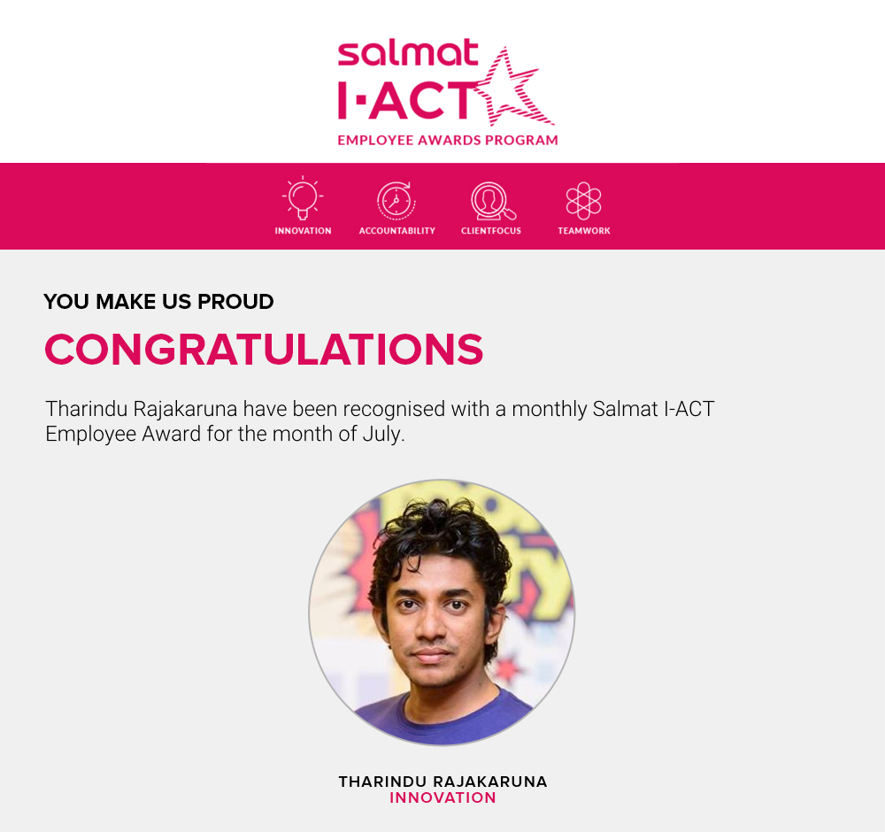 Netstarter_SL's tweet photo. Congratulation to @Netstarter_SL employees who have been awarded an I-ACT Employee Award for the month of July 2018.
#iactawardwinner #iactawarded #iactawardceremony #iactawarded #iactawardsday #salmatiactawards #iactawards2018 https://t.co/fuaQ8iB0Mh