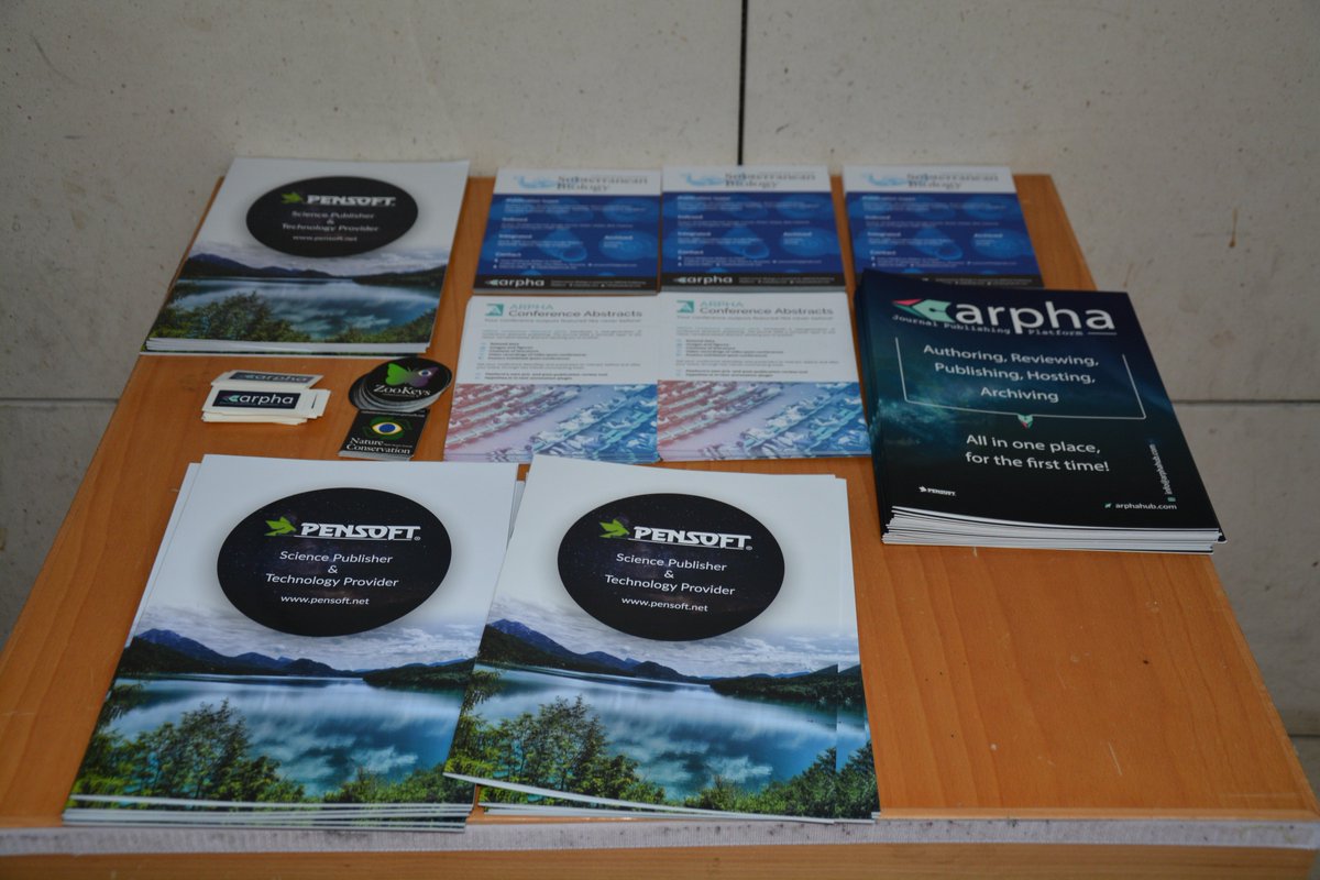 Pensoft's tweet image. #24ICSB is now up &amp;amp; running, showcasing latest research and discoveries in #subterranean #biology

While not in one of the many exciting sessions, come by our table to learn more about @SubterraneanBio&apos;s journal @subtbiol &amp;amp; how @ARPHAplatform makes it special

#speleology