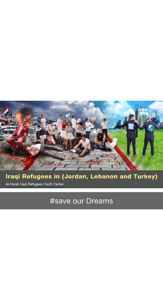 AndreasYako's tweet photo. @realDonaldTrump رسالة للعالم ... رسالة للأمم المتحدة ... صرخة لأصحاب القرار ...
A Message to the World 🌍
A Message to the United Nations ⚖️
A Shout to the Decision Makers 🖱️

#Save_our_Dreams✨🗣️💭🛫 #أنقذوا_أحلامنا
IRAQI 🇮🇶 REFUGEES IN (Jordan, Lebanon and Turkey) https://t.co/8e107YesFI