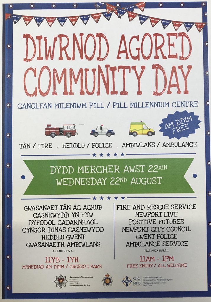 Merth_91's tweet photo. Emergency Services Event Pill Mill. Wednesday 22nd August 11am-1pm @PillMillCentre @SWFRS_FireCrime @NewportLiveUK @WelshAmbulance @NewportCityH @gwentpolice @SWFRSRoadSafety @Pill_Primary @NewportCouncil https://t.co/tXeaEusM2N