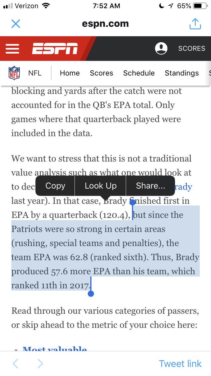 fbgmallday81's tweet photo. @wingoz Rushing, defense and special teams were all done at high level because Brady's greatness though right? https://t.co/PGy754FWSc