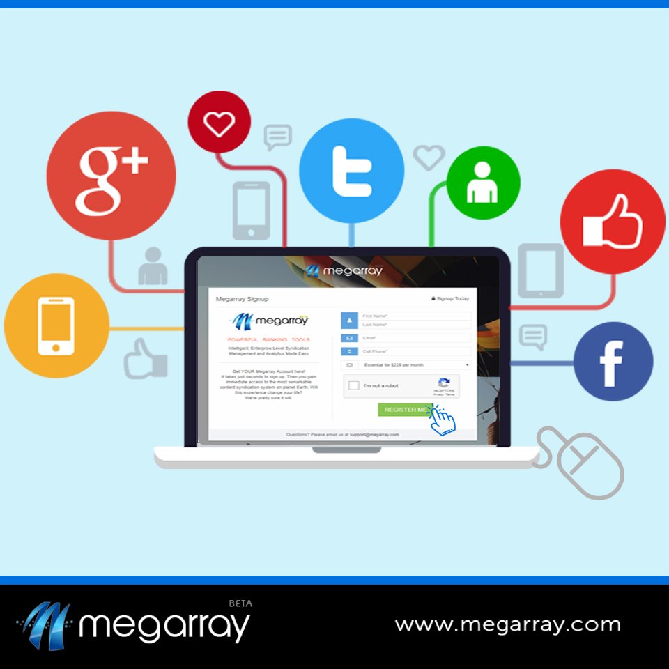 Megarray_tech's tweet image. #Megarray is a platform that allows you to connect multiple social networks & manage them all seamlessly via a single platform .
#contentmarketing #socialmediamarketing
Learn more 👉 bit.ly/2MAhy6g