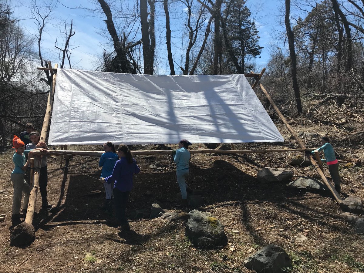 LexMontessori's tweet photo. Adolescents need real, meaningful work, as well as a connection with the earth, what Maria #Montessori called #Erdkinder. These six middle schoolers built this A-frame structure and then hauled 95 gallons of trash out of the woods.
#MiddleSchool #LMSWoods #LearnOutside https://t.co/cZHj5lZ71I