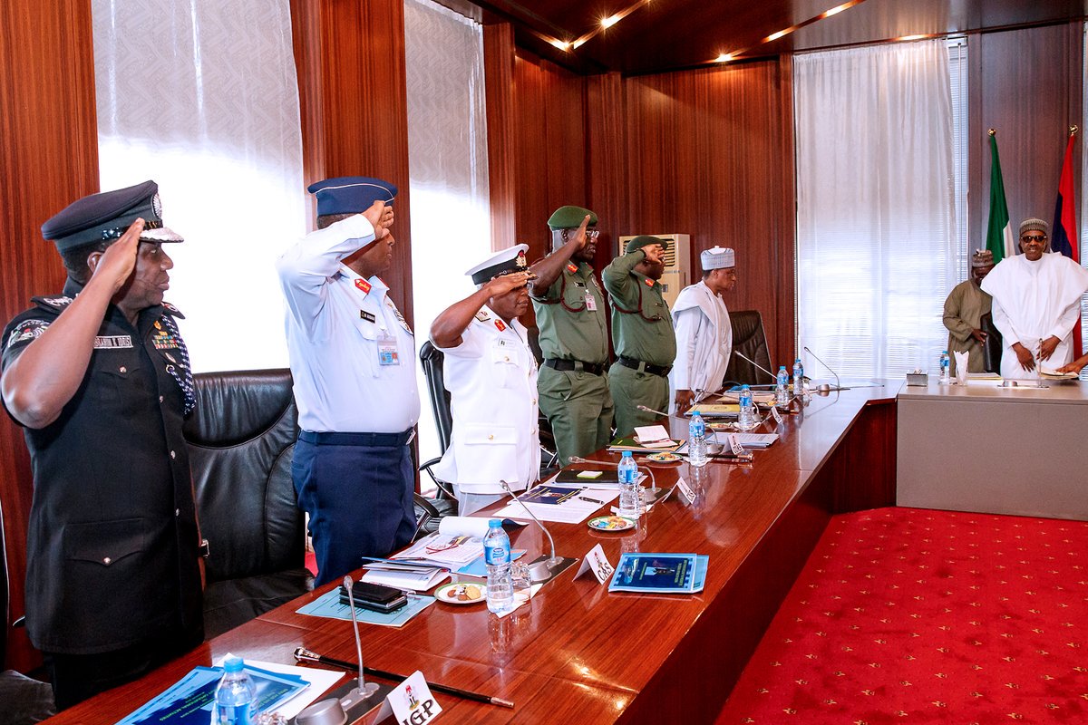 TheGuildng's tweet photo. President @MBuhari during a Security Council Meeting at the State House in Abuja on Monday
#GuildDiscuss https://t.co/ktEuw3MerK