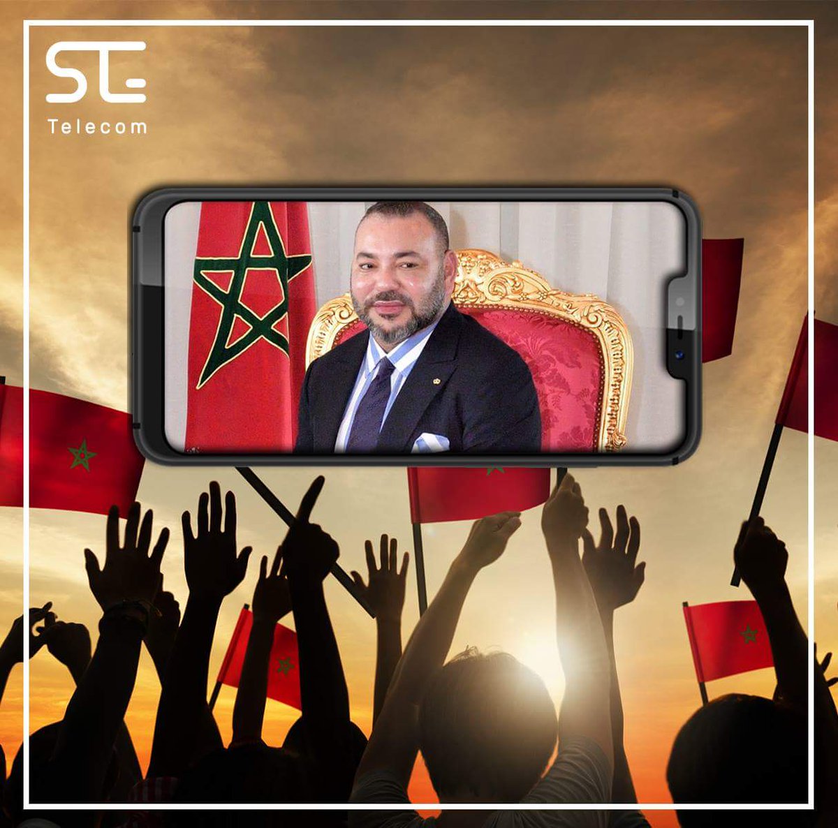StgTelecom's tweet photo. بمناسبة ذكرى ثورة الملك والشعب كل فريق STG TELECOM يقدم لكم أطيب الأماني ! 

A l'occasion de la fête de la Révolution du Roi et du Peuple marocain, toute l'équipe STG TELECOM vous souhaite ses meilleurs vœux ! https://t.co/cZCLEHlJ2l