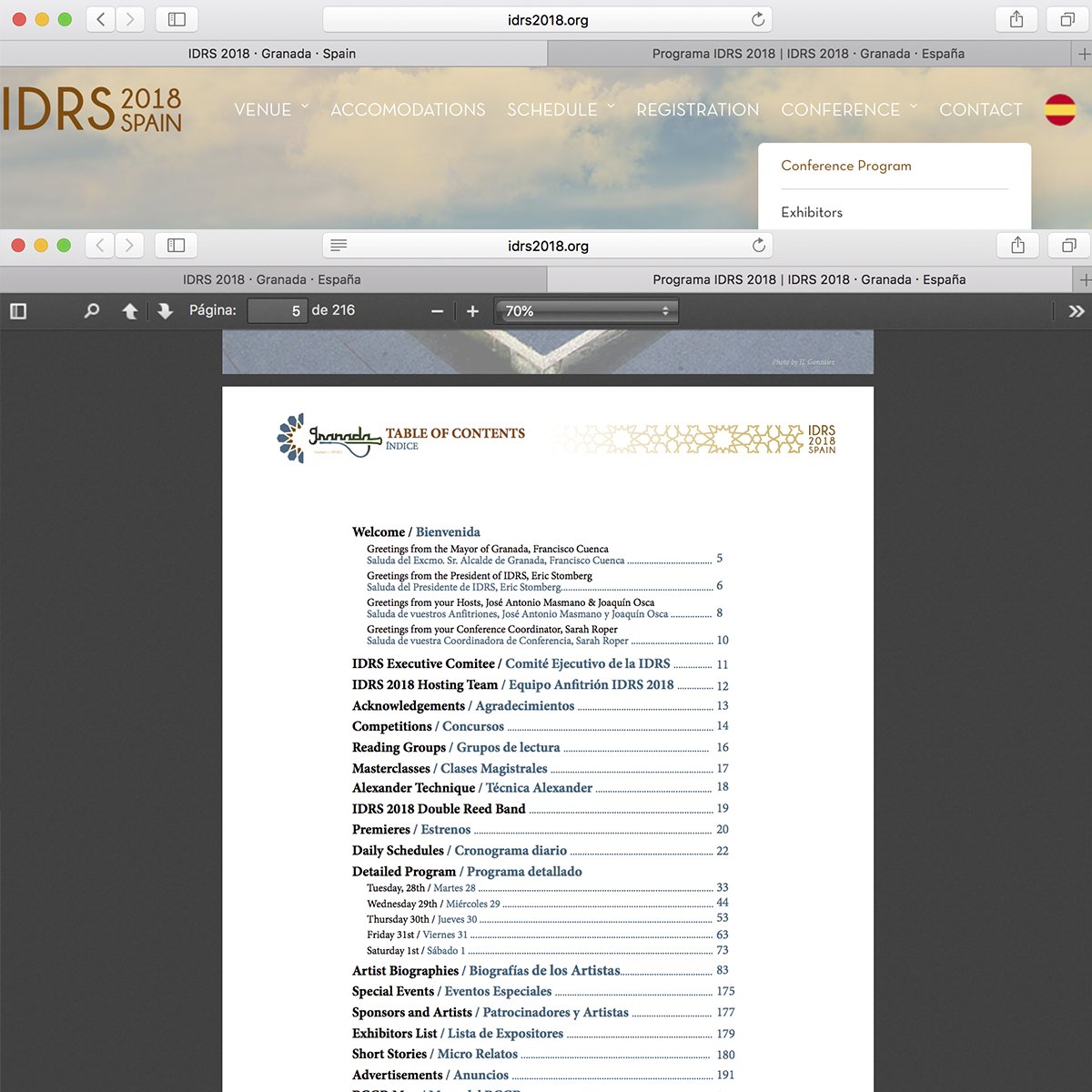 idrs2018's tweet photo. You can also take a look at the Conference book on the webpage. Every single detail is there ;-)
Además puedes consultar el libro del programa de mano en la web. No te va a faltar detalle
https://t.co/zQsEM6ONll
#idrs2018
#afoes
#idrs
#oboe
#bassoon https://t.co/6fL43yP1St
