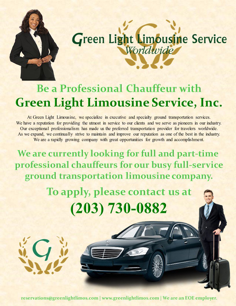 GreenLightLimo's tweet image. We are hiring!!!  #Chauffeur #Driver #DriverPosition #JobOpportunities