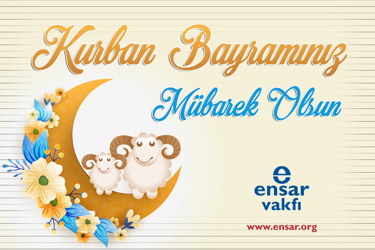 Kurban Bayramı'nın gönüllerimize ferahlık, hanelerimize huzur, ülkemize ve milletimize aydınlık getirmesini diliyoruz.
Tüm İslam aleminin Kurban Bayramı mübarek olsun.