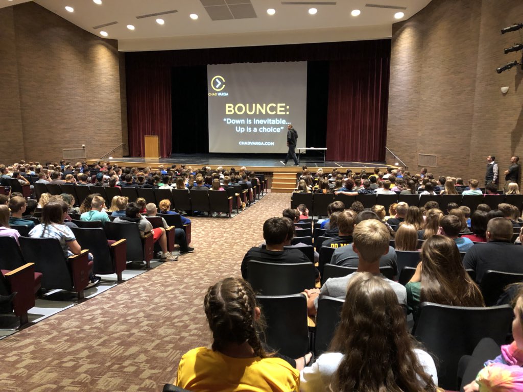 The RCMS and RCHS students heard a powerful message today.  Thanks Chad Varga!