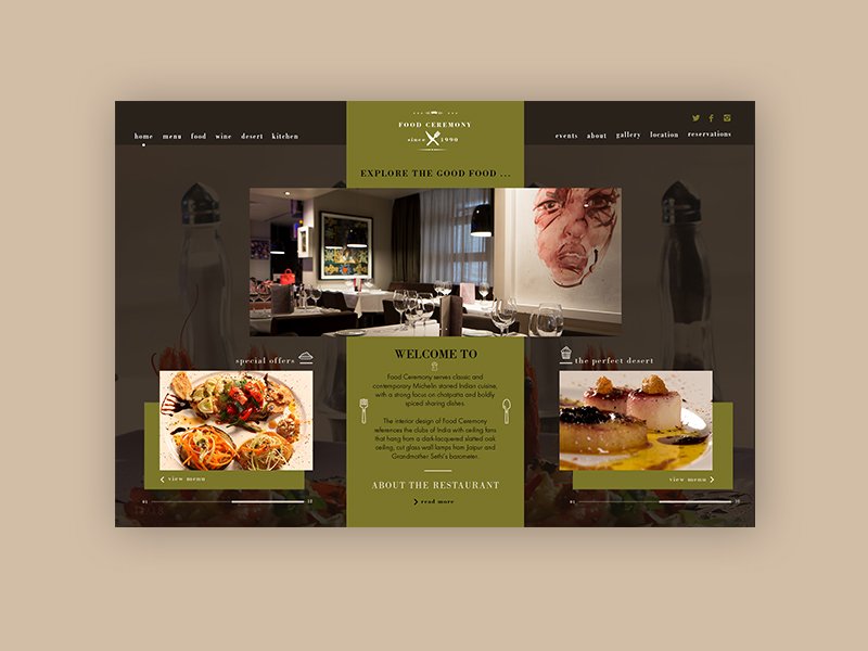 @DesignerDepot Concepts 11_18 - Restaurants & Food Website Homepage
#wordpress, #webdesign, #webdevelopment, #ecommerce, #uxdesign, #interfacedesign, #creativedesign, #followme, #graphicinspiration, #webdesigncollection