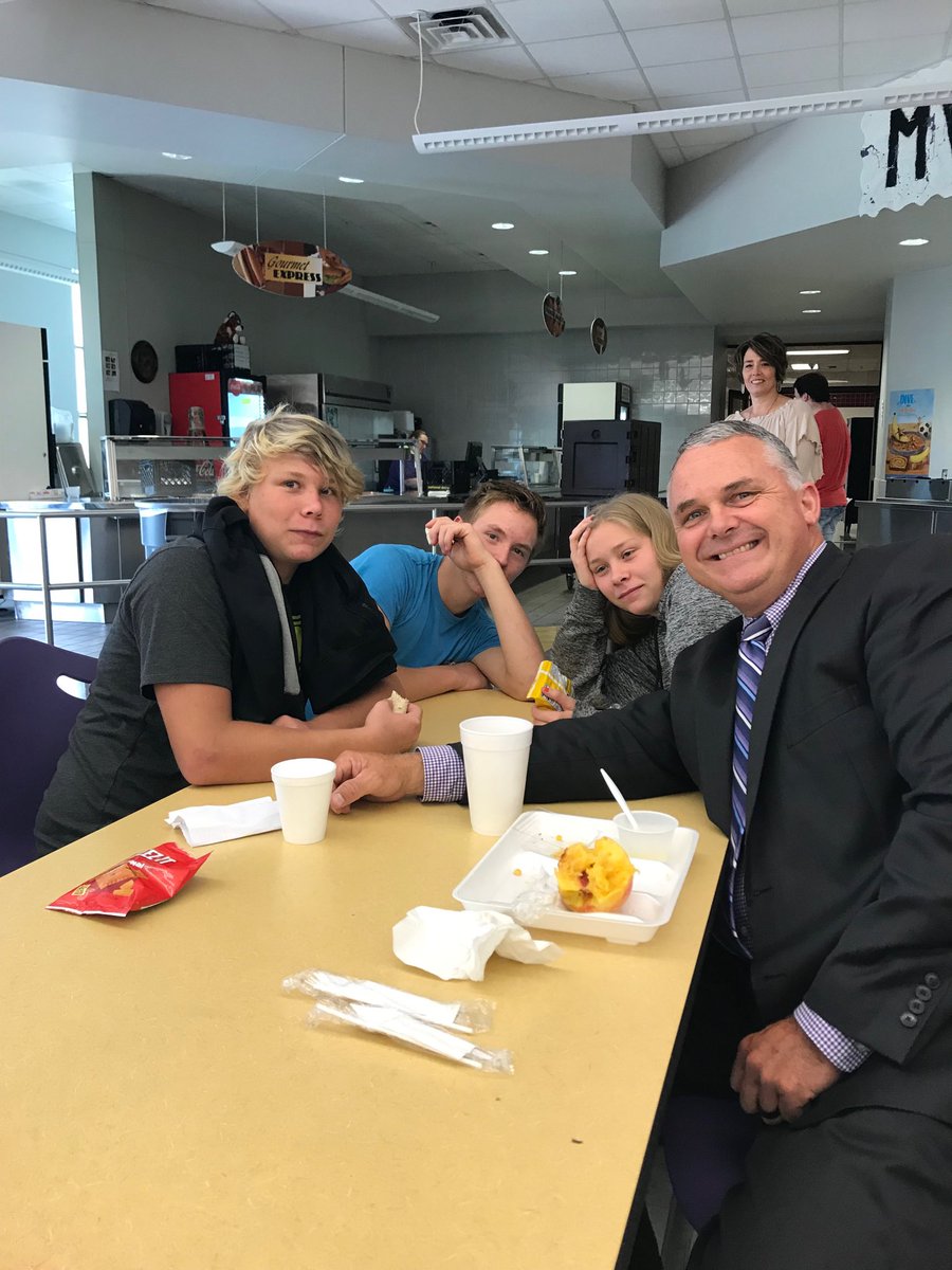 First day of school lunch. Mt. Vernon High School. Thanks Ryan, Grace, and Hayden. Go Tigers.