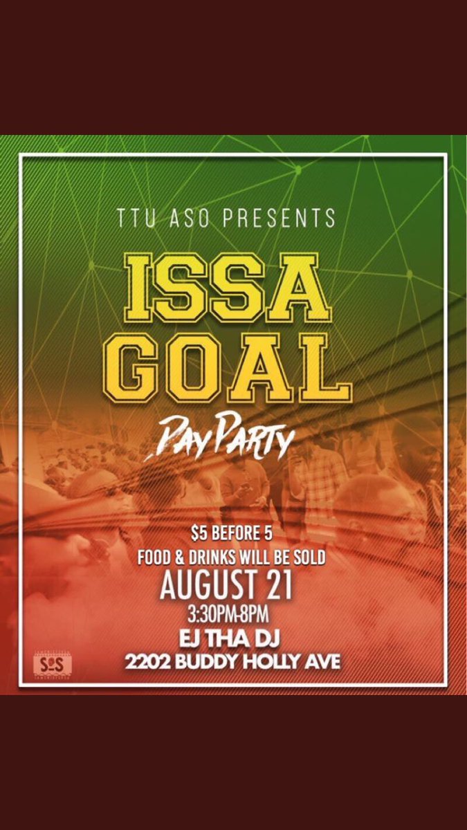1sebas89's tweet photo. I BERRA SEE YOU DERE👀

#IssaGoalDarty 
#TTUWelcomeWeek2k18 https://t.co/nxvXcAEbZ6