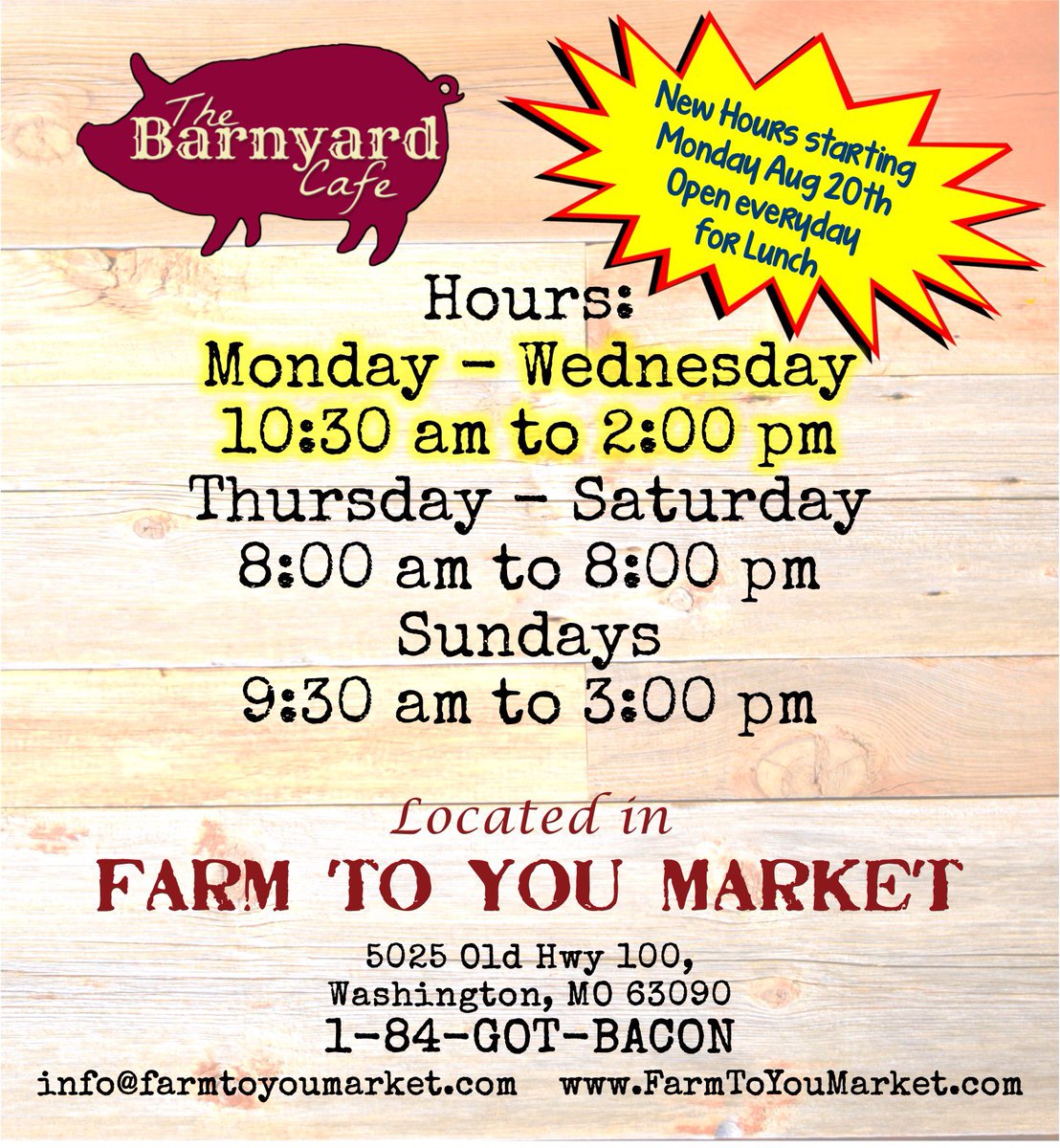 FarmToYouMarket's tweet photo. We are open for lunch every day. Bring some friends and see ya soon https://t.co/IkUv4P36Gr