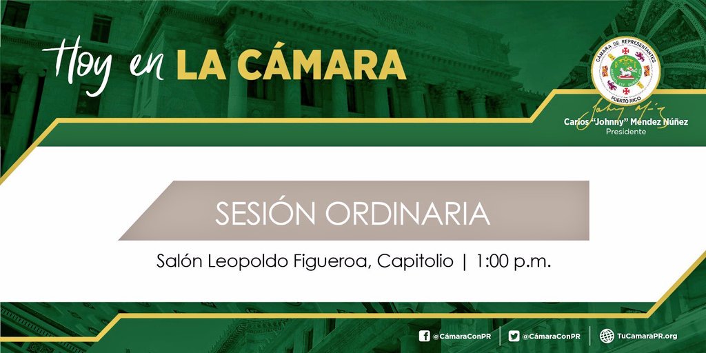 YashiraMLebron's tweet photo. ¡Buenos Días!
Comenzamos la sesión ordinaria en el día de hoy ... #CamaradeRepresentantes #VisionyProgreso #Seguimostrabajando https://t.co/FPpOyY4CVc