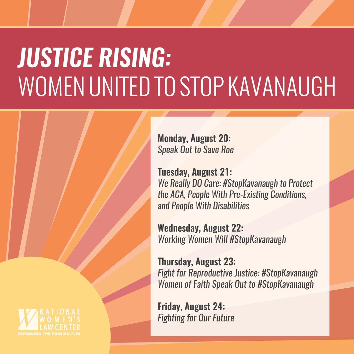 Join us this week and take action to #StopKavanaugh! on.nwlc.org/2MLHuJ5