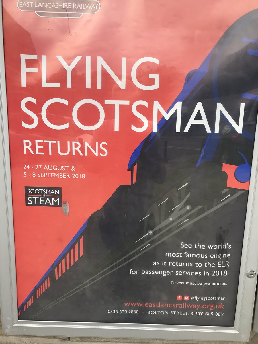 Banners up
#rawtenstall Farmers and Artisan Market this Sunday 10-4
Why not come in style on @eastlancsrly #FlyingScotsman #rossendale
