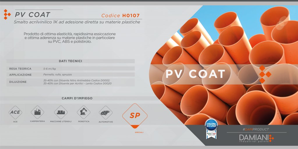 Color_Damiani's tweet image. PV COAT Smalto acrilvinilico 1K ad adesione diretta su materie plastiche 🔝

#damproduct