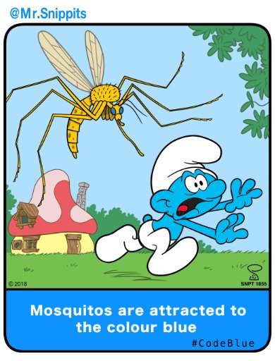 It's #MosquitoDay ! The worst day of the year to be a Smurf. #WorldMosquitoDay