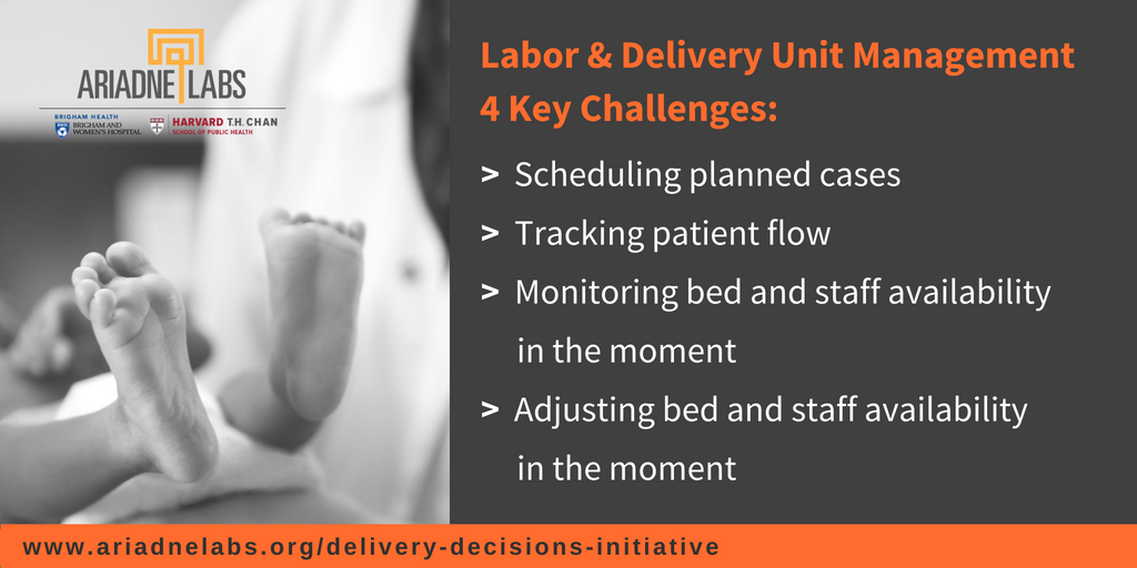 AriadneLabs's tweet photo. New qualitative research from our #DeliveryDecisions team examines how labor &amp; delivery units manage availability of beds &amp; staffing to meet patient volume.  

Two keys for success? Management that is both proactive and systematic. In BIRTH @WileyGlobal: https://t.co/LAwDXJ8P7B https://t.co/GcD5kp1P7p