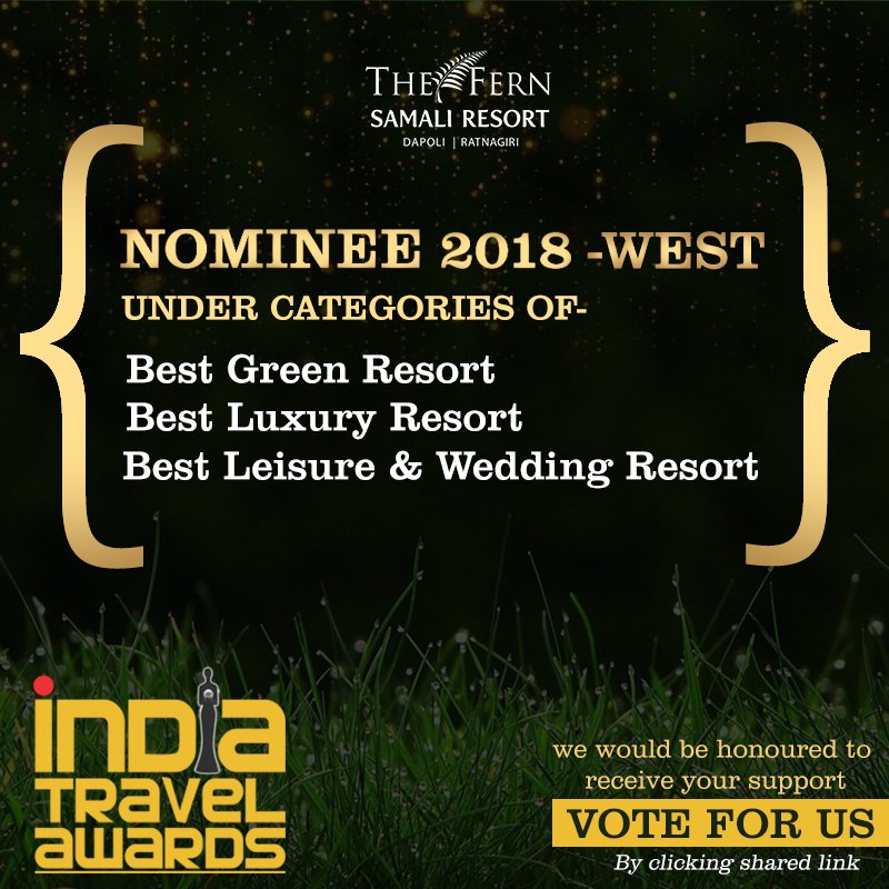 samaliresort's tweet photo. We feel privileged to be nominated for the India Travel Awards!

Kindly show your support &amp; Vote for us on this link: https://t.co/4YbimgPnpX

#SamaliResort #Dapoli #LuxuryResort #Holiday #Vacation #Adventure #Getaway #Mumbai #Pune #WesternGhats #Cottage #WelcomeEscape https://t.co/PrjbibBAJ6