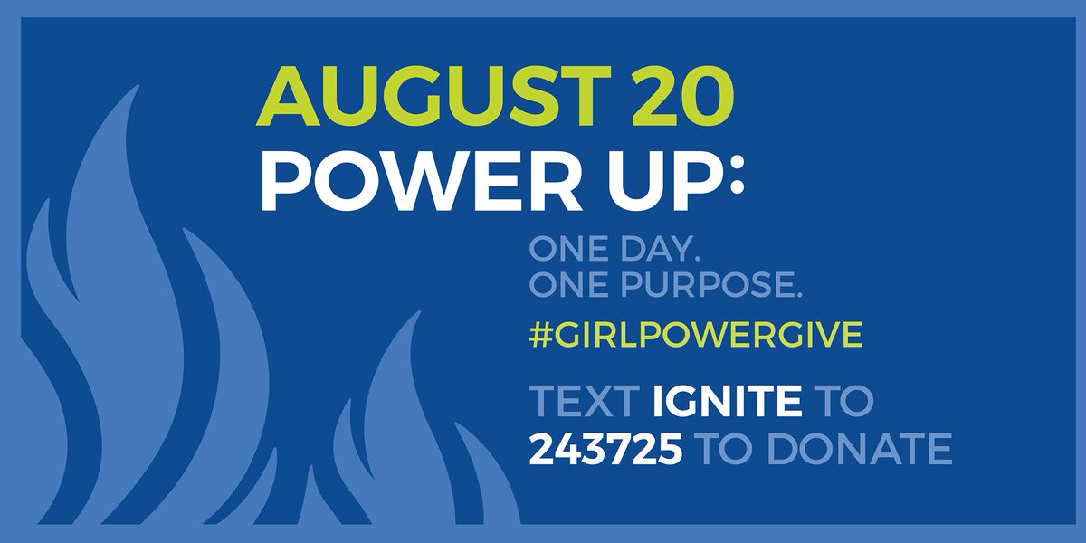 _WomenLeaders's tweet photo. Today's the day! One day. One purpose. Help empower future Women Leaders by making a donation to our Foundation Fund! Text IGNITE to 243725 #GirlPowerGive https://t.co/365kswSADd
