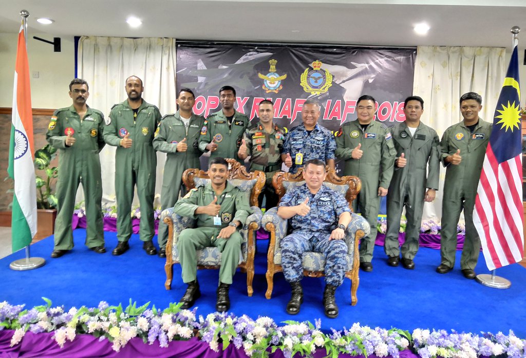 IAF_MCC's tweet image. IAF &amp;amp; RMAF #JointExercise : In a formal ceremony, exercise was inaugurated by Gp Capt CUV Rao, team leader IAF &amp;amp;  Col Mahadzer, Ex director of RMAF. 
It&apos;s a platform to exchange Knowledge &amp;amp; Good practices with each other.
Glimpses of inaugural ceremony.